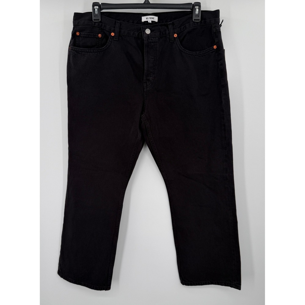 Jenni Kayne x RE/DONE Easy Straight Crop Jeans Washed Black 32 (39"/29")